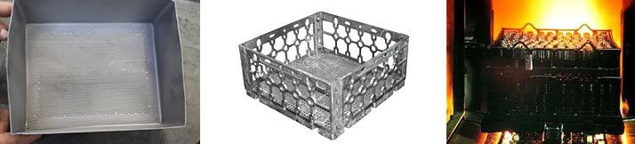 Cestos e caixas para banhos para tratamento t�rmico